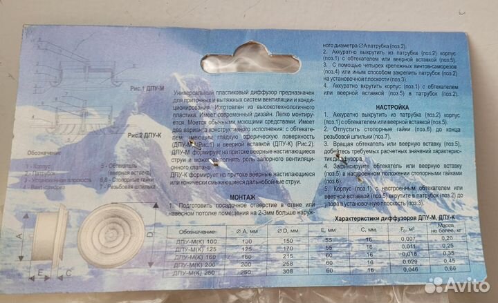 Диффузор пластиковый универсальный 19 шт