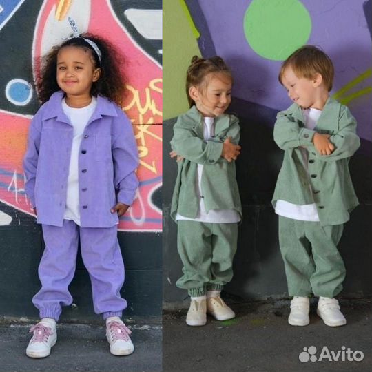Детские костюмы из микровельвета новые