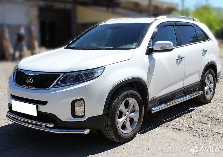 Дуга передняя по низу бампера Kia Sorento 2013