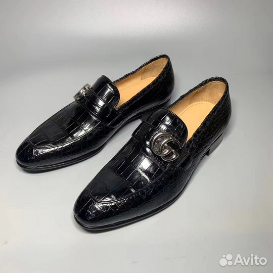 Мужская обувь из кожи крокодила, премиум класса