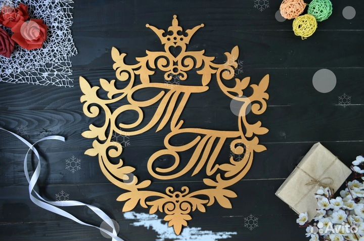 Монограмма на свадьбу (свадебный герб)