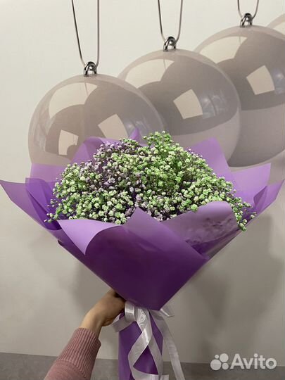 Букет гипсофила живые цветы