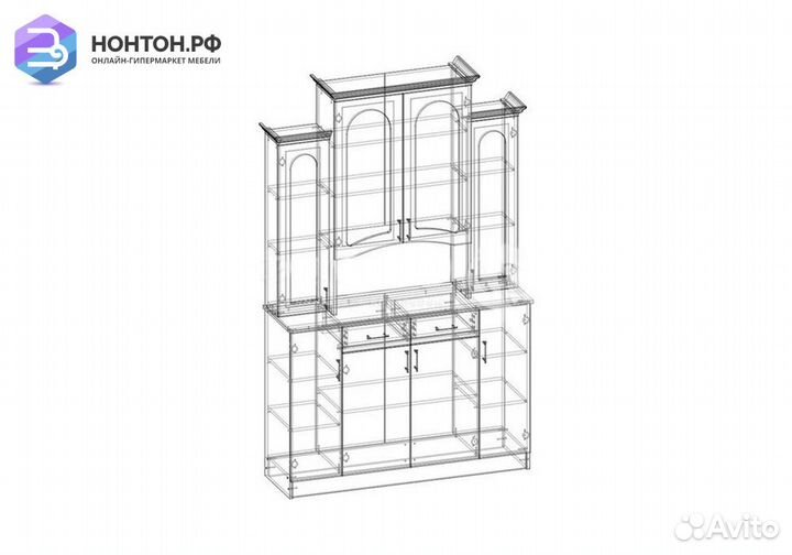 Буфет Констанция 4-х створчатый мускат