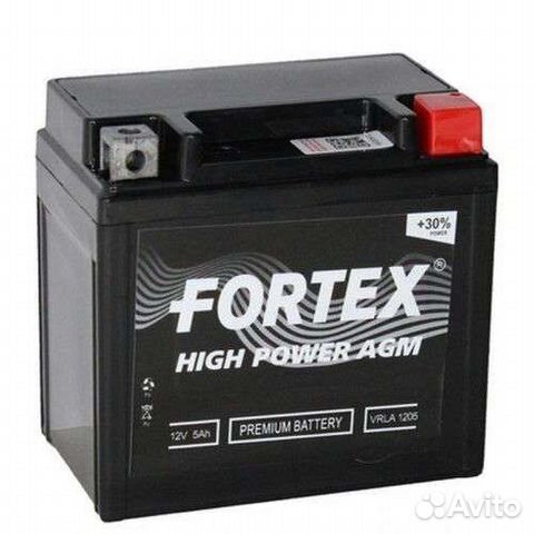 Акб Мото 12В 5А/ч о.п. Fortex AGM ток80 113х70х107
