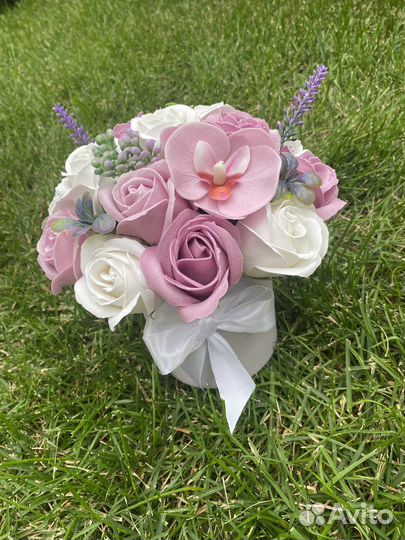 Букет из мыльных цветов