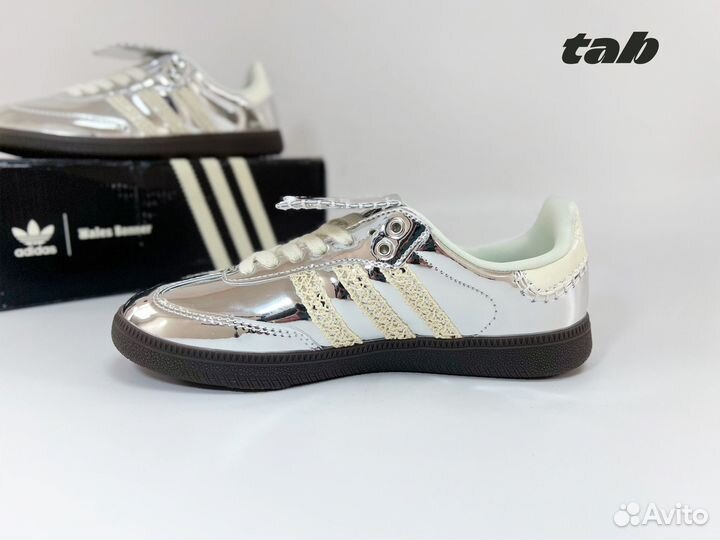 Кеды женские Adidas Samba Wales Bonner Silver