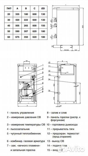 Газовый напольный котел