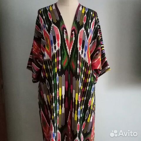 Узбекский халат из иката. Кимоно, кафтан