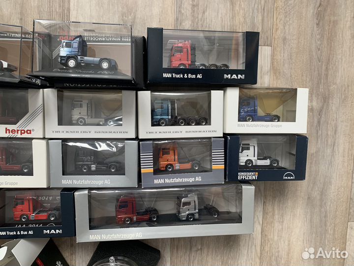 Модели тягачей MAN PC-box 19 штук herpa 1:87