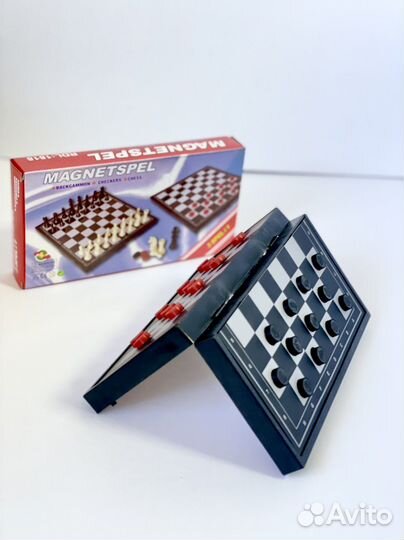 Шахматы мини набор 3в1/нарды/шашки