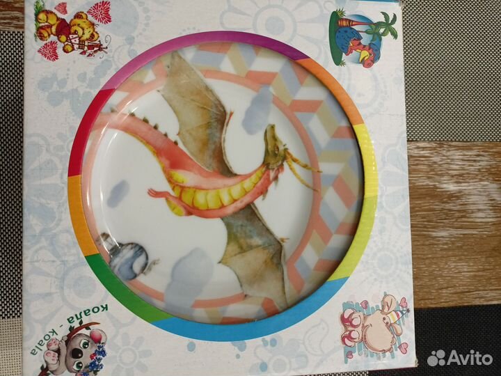 Набор детской посуды с драконом