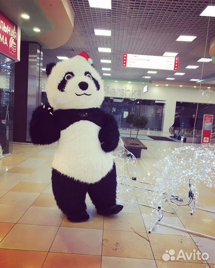 Поздравление Большого Белого Мишки,ростовая кукла