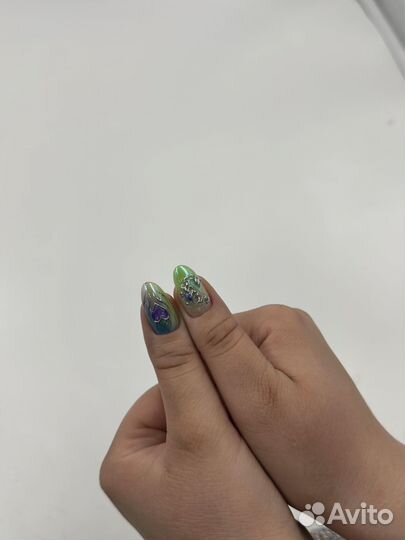 Маникюр с покрытием, наращивание, дизайн