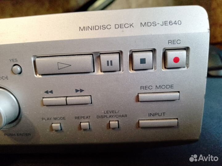 Minidisc deck mds-je640