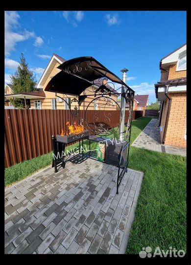 Мангал с крышей