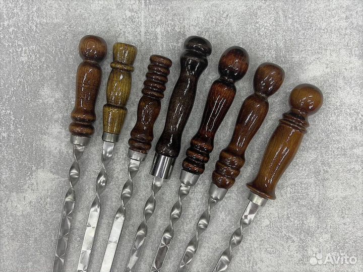 Шампур с деревянной ручкой