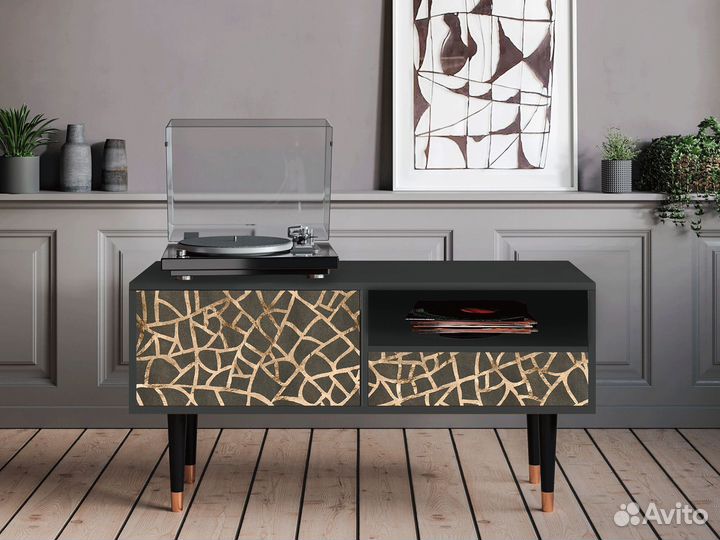 Тв-тумба T3 - Антрацит - Enlarged Leaf