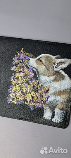 Обложка на паспорт с ручной росписью