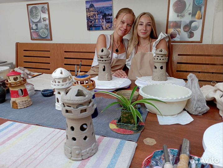 Мк Лепка из глины(ручная), глазуровка