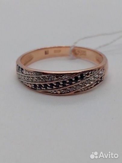 Золотое кольцо с фианитом 17,5р