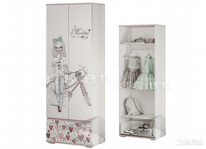 Шкаф 2х створчатый шк-19 малибу