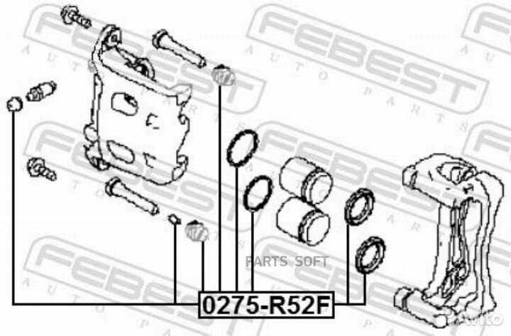 Febest 0275R52F Ремкомплект суппорта nissan pathfi