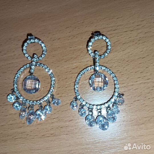 Серьги с кристалами swarovski