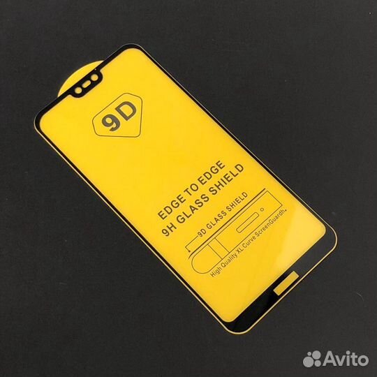 Защитное стекло на Huawei P20 lite чёрное