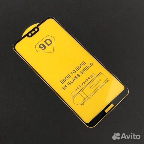 Защитное стекло на Huawei P20 lite чёрное