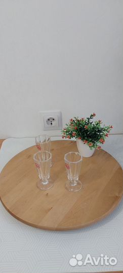 Поднос деревянный круглый вращающийся Икея