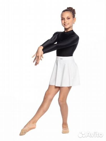 Ю 1.01 Юбка гимнастическая для девочек белый (152