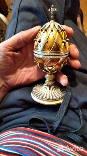 Яйцо серебро, финифть