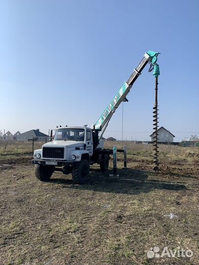 Услуги ямобура вездехода, бурение свай