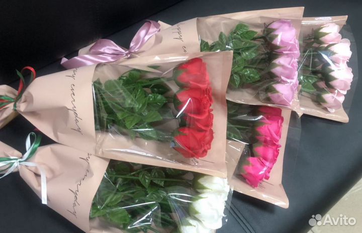 Букет из мыльных роз