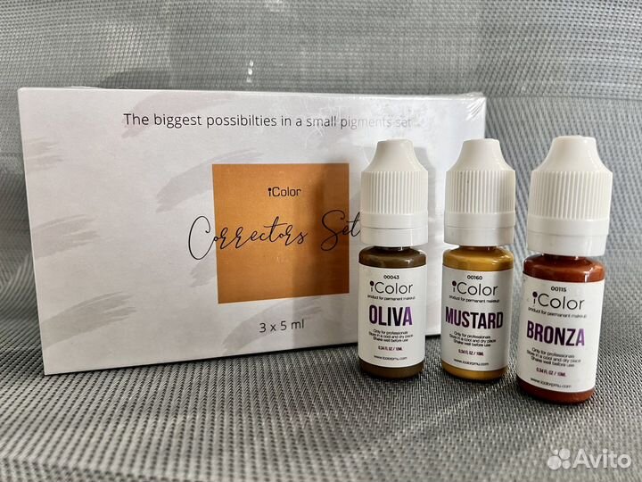 Пигменты для татуажа корректоры icolor