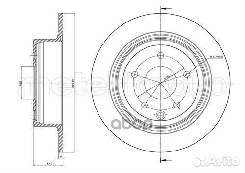 Тормозной диск BN-1793;ND2034K;297106;TB215323