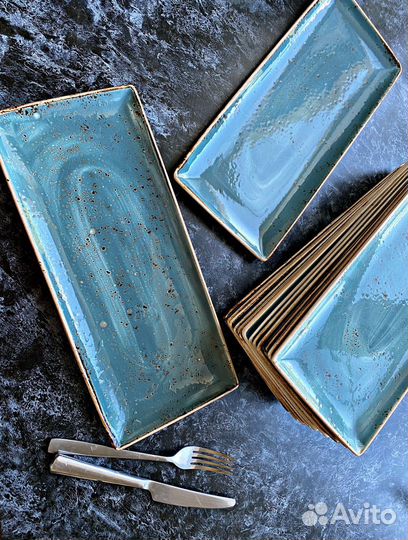 Блюдо прямоугольное steelite craft blue 37x16