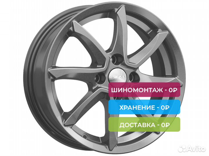 R15 4x100 6J ET48 D54,1 Скад Осака Графит