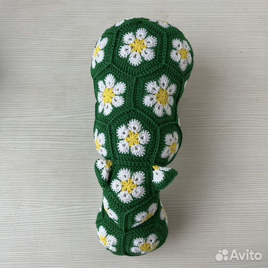 Игрушка вязаный бегемот ручная работа