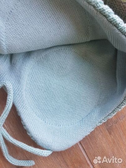 Теплая шапка для мальчиков с завязками Kerry р 46