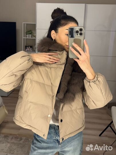 Пуховик с натуральным мехом
