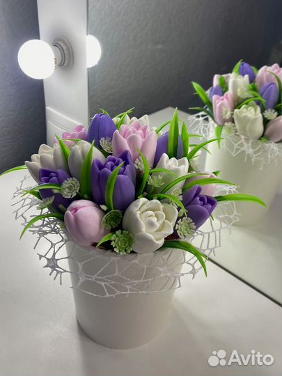 Букет тюльпанов из мыла