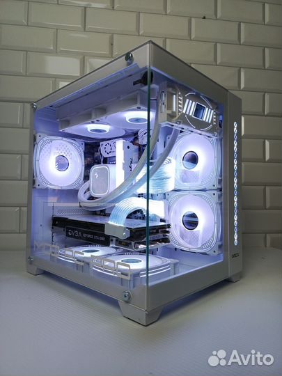 Мощный белый игровой пк Intel/GTX1080/32GB DDR4