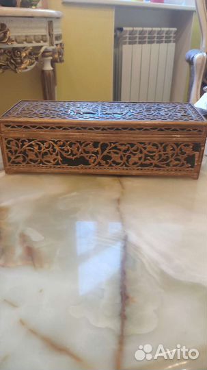 Шкатулка деревянная старинная