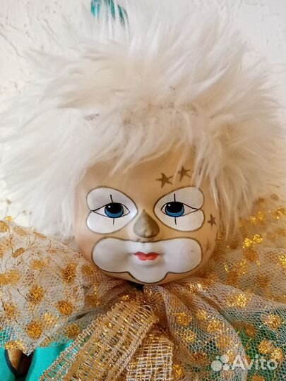 Клоун, звездочет. Немецкая фарфоровая кукла. Лот 7