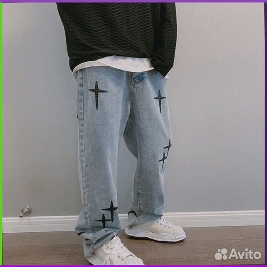 Штаны карго Y2K с крестами (Art товара: 63495)