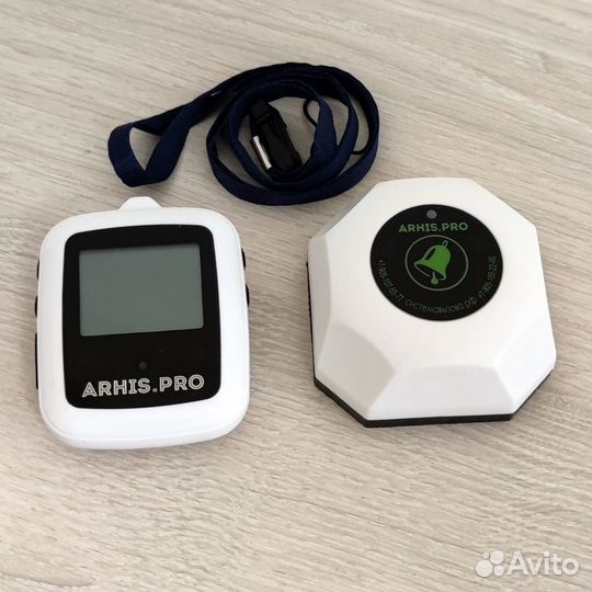 Кнопка вызова персонала и часы пейджер Поясной