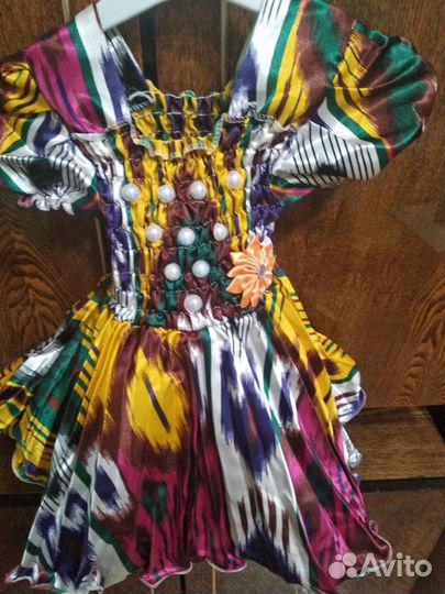 Узбекский народный платье девочки Ручная работа