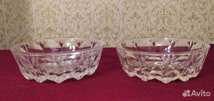 Вазы хрустальные, СССР, штоф/графин и стаканы чсср