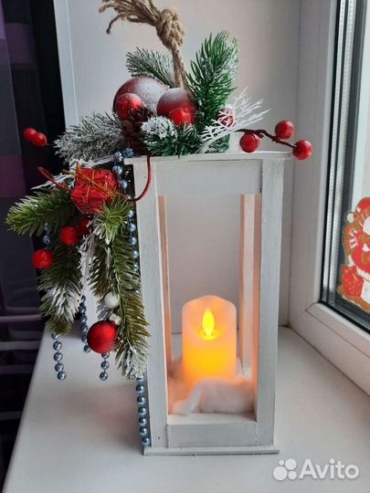 Свеча фонарь композиция